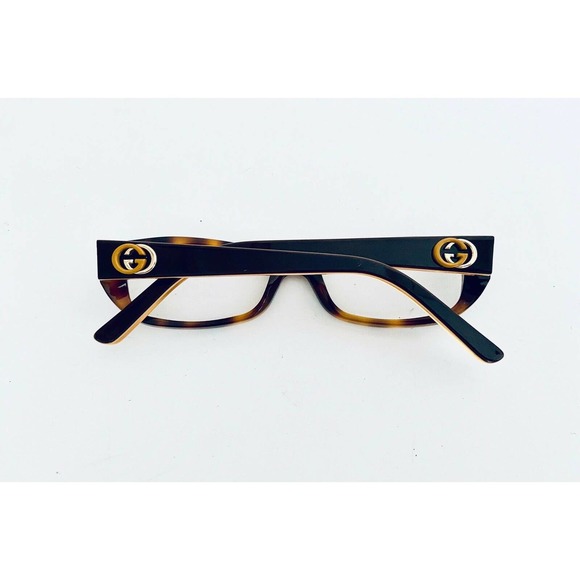 Gucci Tortoise Rectangular Frame Glasses - Picture 9 of 12